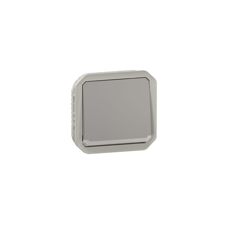 Interruptor con piloto bipolar modular 16A color gris Legrand Plexo