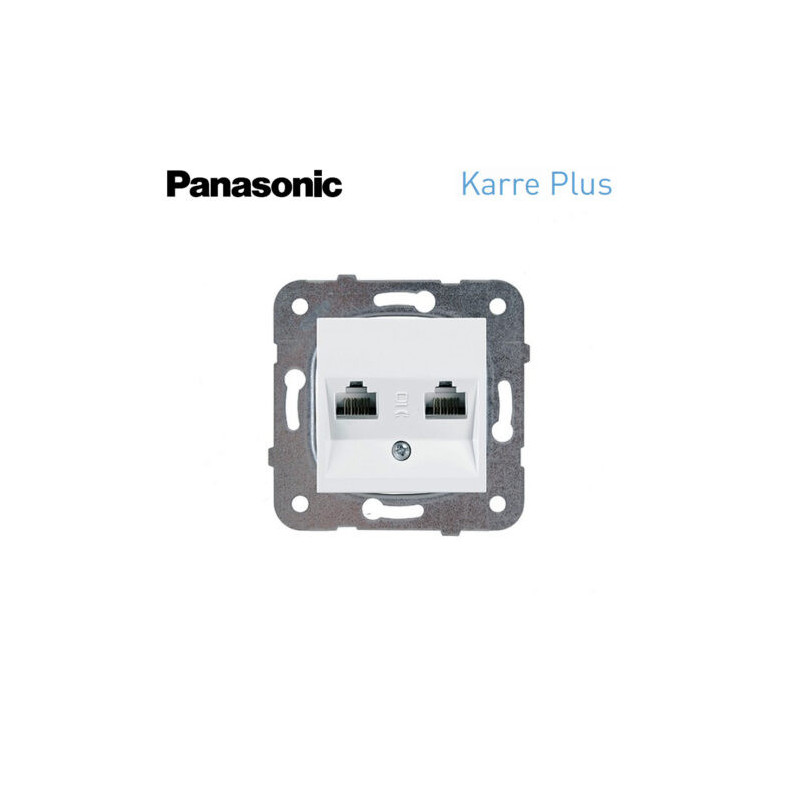 Doble toma de datos RJ45 Cat. 6 Panasonic Karre Plus WKTT04072WH