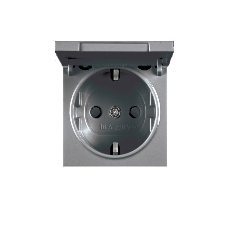 Tecla para enchufe con tapa en gris oscuro Panasonic Karre Plus WKTR02101DG