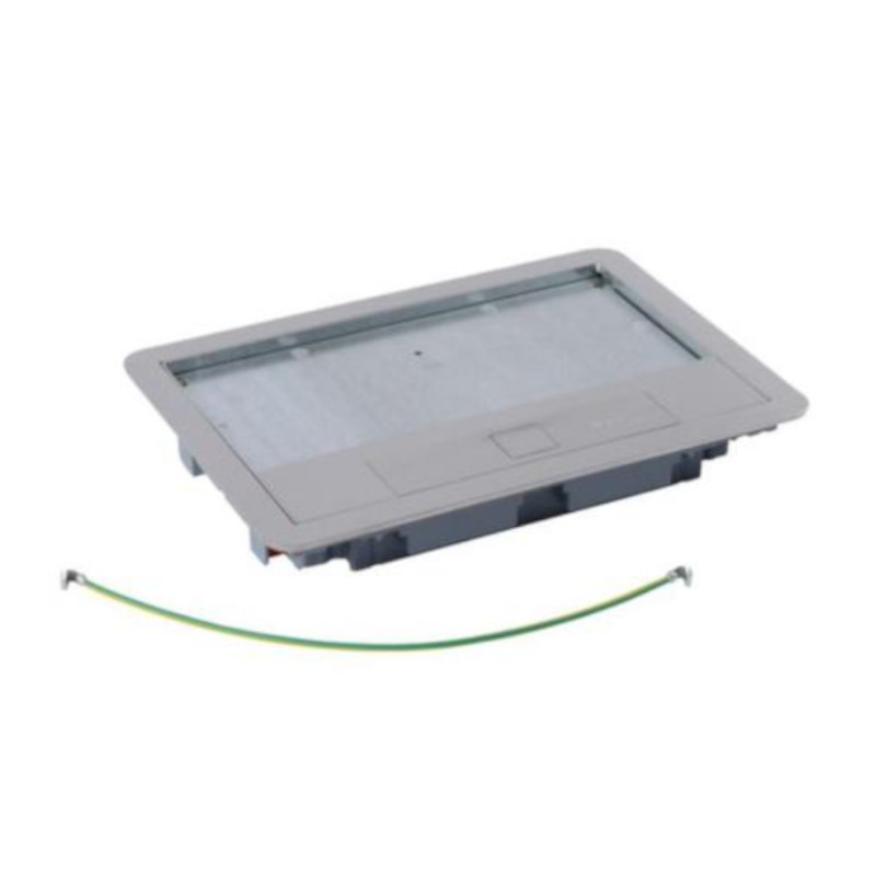 Tapa metal inox para caja suelo rectangular Legrand