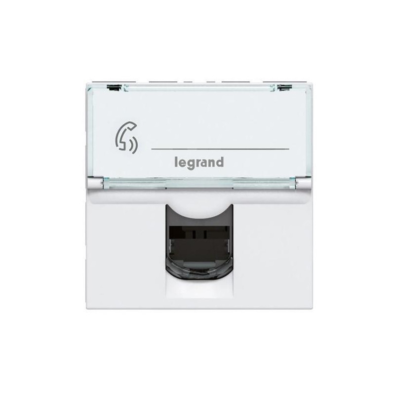 Base RJ45 Categoría 5E FTP 2 módulos Blanco Legrand Mosaic 076555