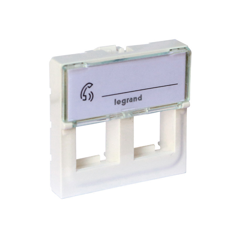 Adaptador para RJ45 Keystone 2 módulos Color Blanco Legrand Mosaic 078610